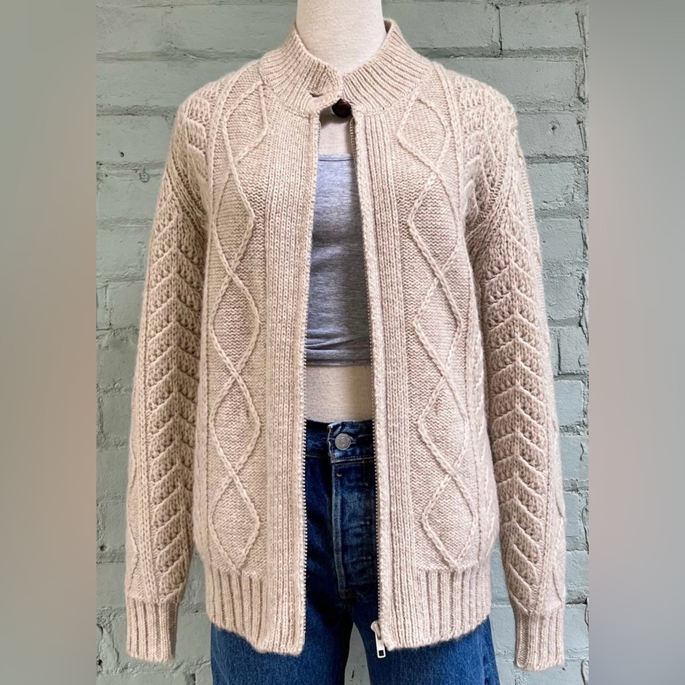 Vintage Wool Cable Knit Cardigan